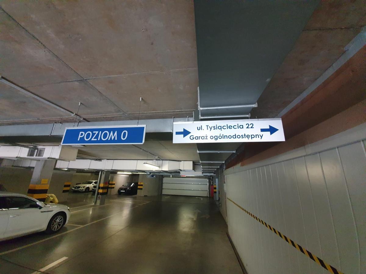 Apartament Wsrod 1000Cy Swiatel - Z Parkingiem W Hali Garazowej- Duzy Balkon Z Lezakami - Piekny Widok Noca Na Panorame Tysiaclecia Katowice Exterior foto